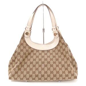 GUCCI GG Canvas Tote Bag White